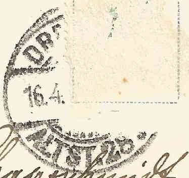 Postkarte (Stempel Rckseite) vom 16.04.1928