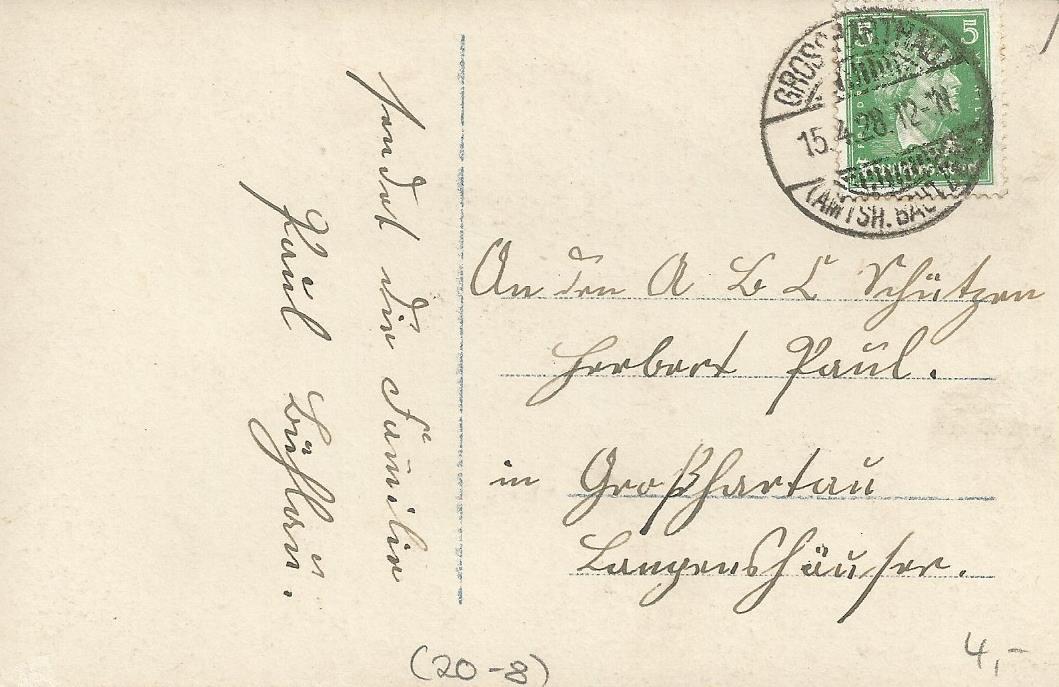 Postkarte vom 15.04.1928 (Rckseite)