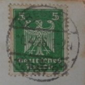 Postkarte vom 10.04.1926 (Rckseite Briefmarke)