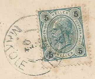 Postkarte vom 02.03.1904 (Rckseite Briefmarke)