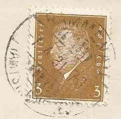 Postkarte 07.04.1931 (Rckseite Briefmarke)