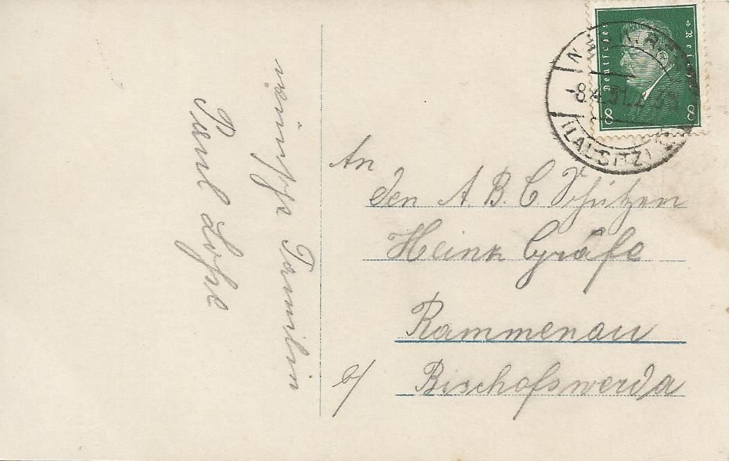 Postkarte vom 08.04.1931 (Rckseite)