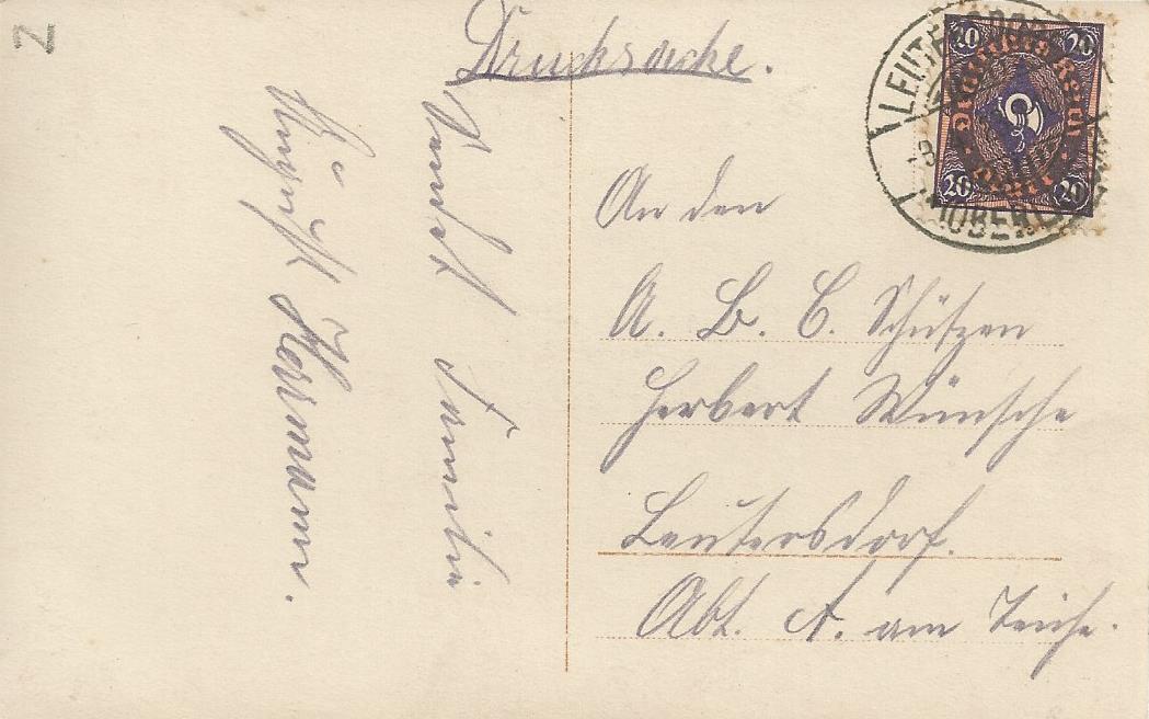 Postkarte von 1923 (Rckseite)