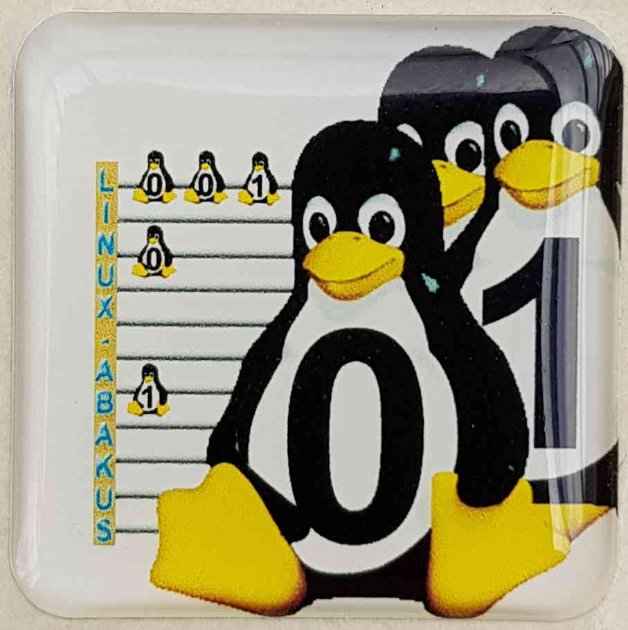 "Linux Abakus 3D Case Badge"